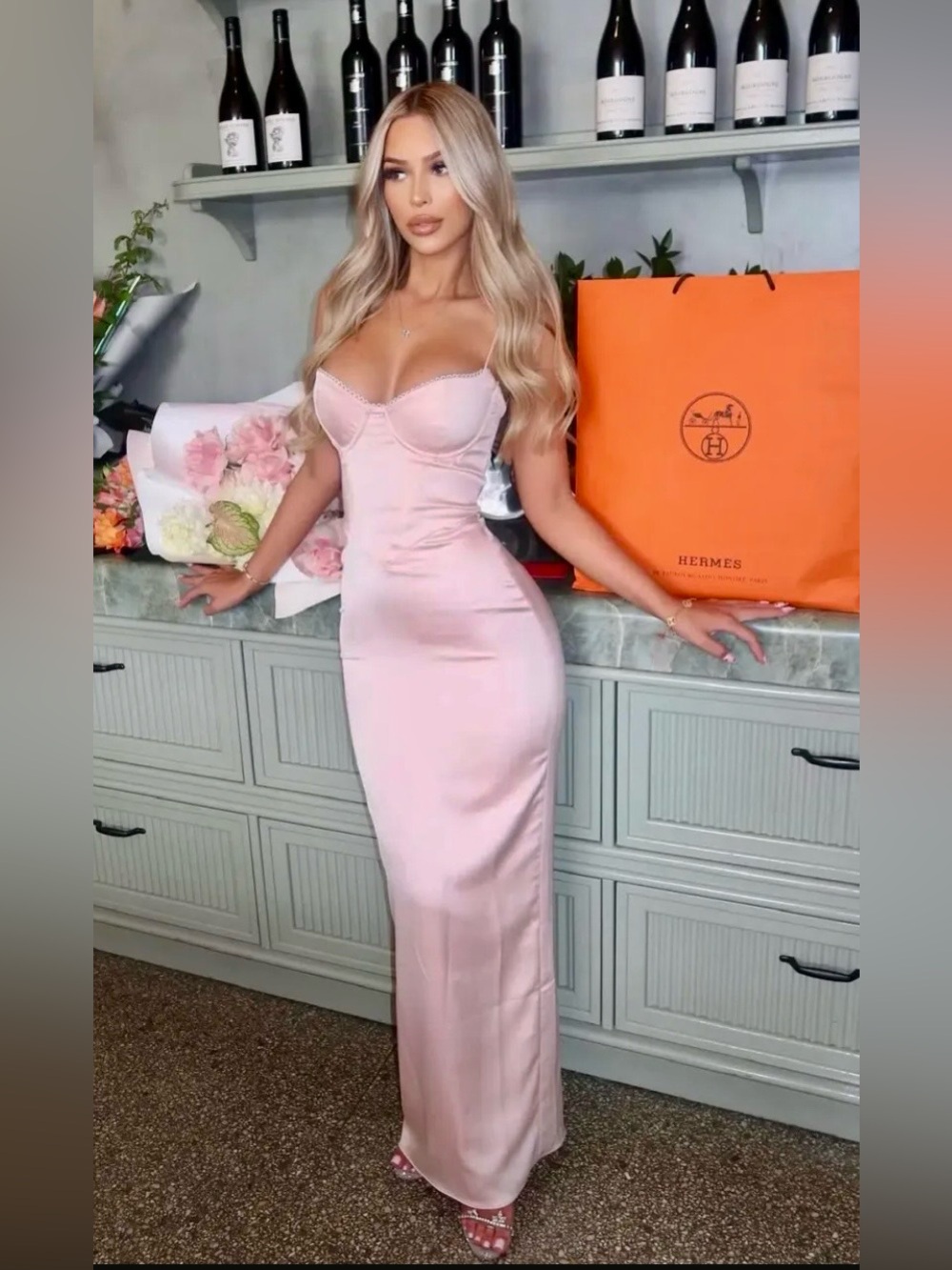 House of CB Corset Maxi Dress